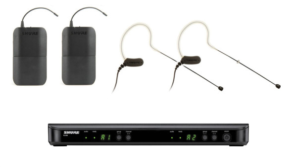 Shure BLX188UK/MX53 – Dual Wireless Headset System with 2x MX53 Headset
