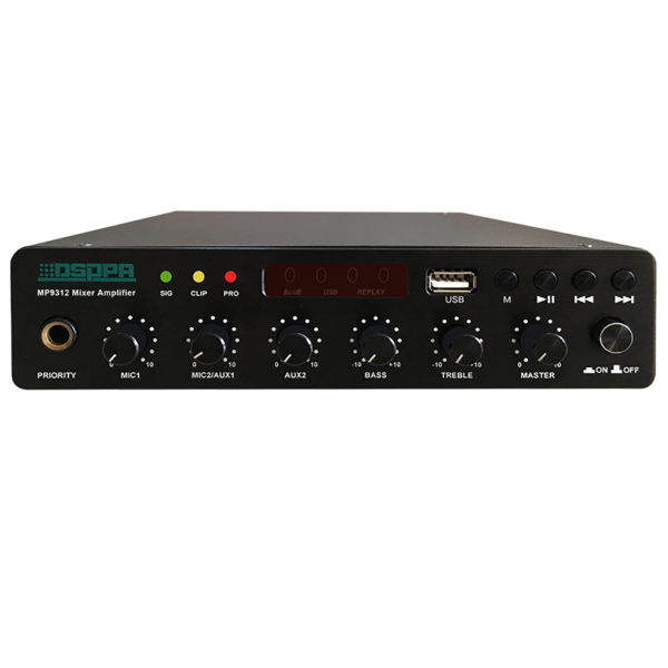 DSPPA MP9312 120W Ultra-thin Digital Mixer Amplifier