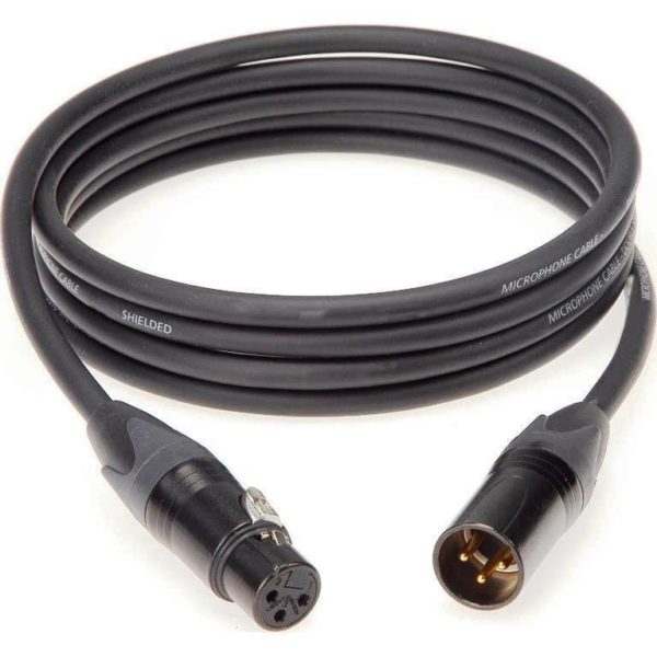 NAT Shielded Balanced Signal Mic cable Black – XLR Male Black – XLR Female Black.