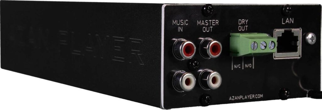 Azan player C2P3+S Rear view image - Audio Visual Specialists